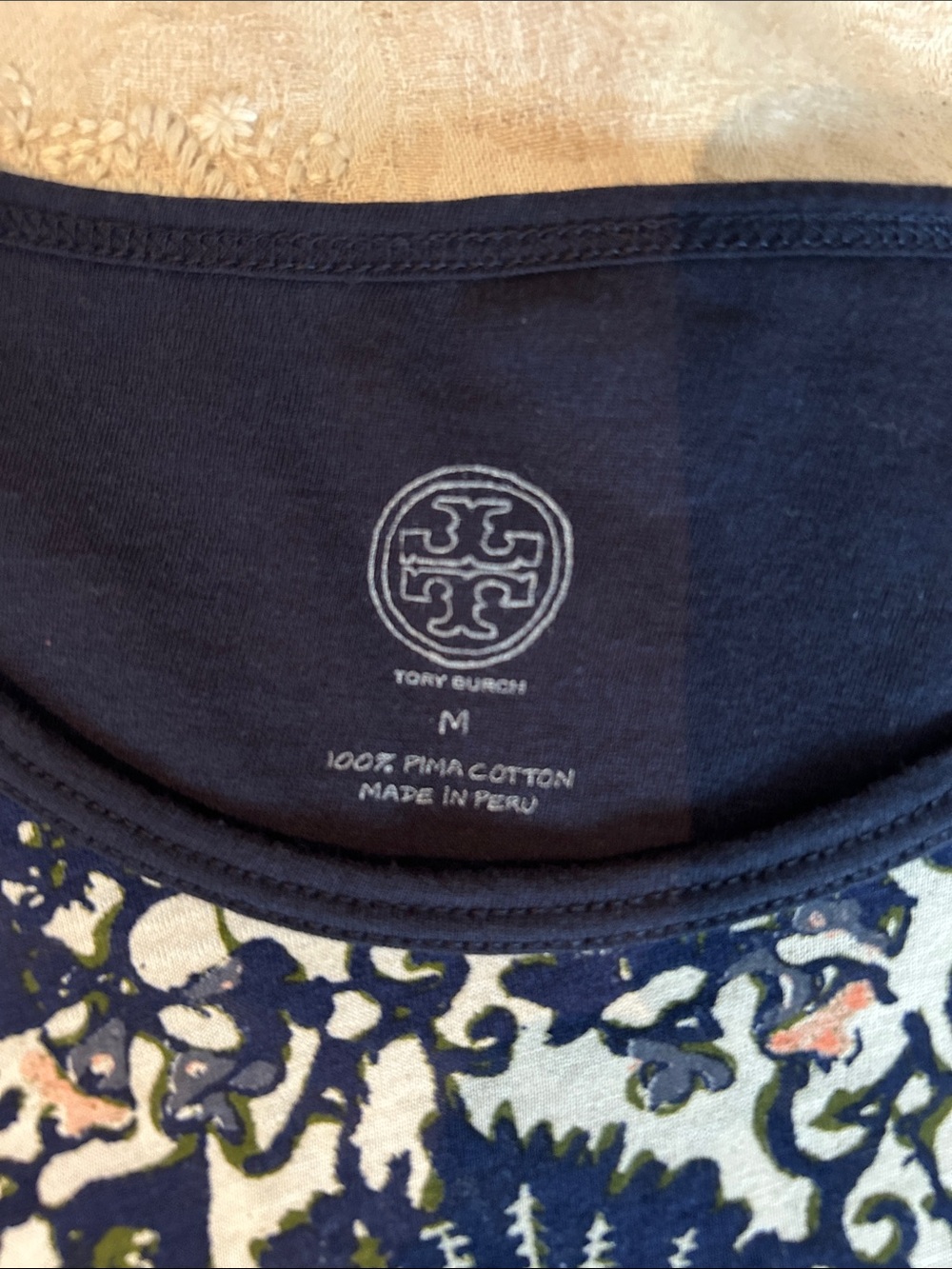 Tory Burch Madura Print Moroccan Crewneck Pullover - Kate Middleton Style Size M - Picture 7 of 9
